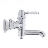 Provence Wannenarmatur Retro-Design Wandmontage, 150 mm Abstand, chrom