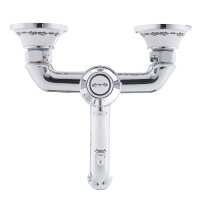 Provence Wannenarmatur Retro-Design Wandmontage, 150 mm Abstand, chrom