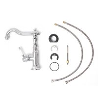 SAT Einhebel-Spültischbatterie mit Schwenkarm, nostalgisches Design, chrom