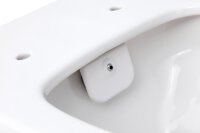 SAT Aquacare Wand-Dusch-WC Flush 2.0 mit Bidetfunktion und VitrA integrierter Thermostatarmatur und SoftClose TakeOff WC-Sitz, weiß